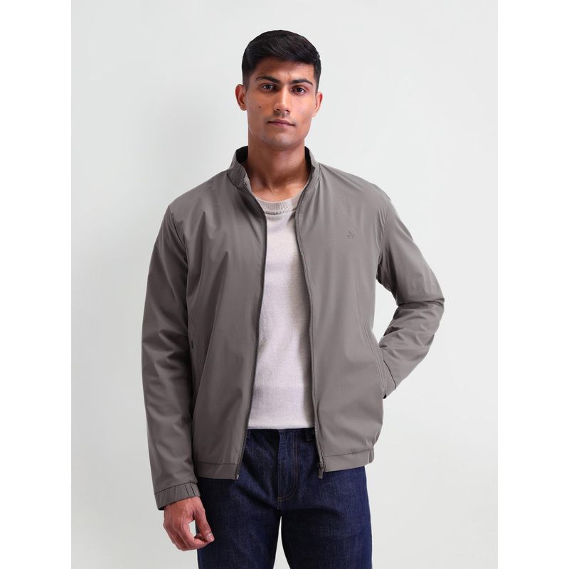 Arrow Sports Solid Grey Full Sleeves Jacket (XL)
