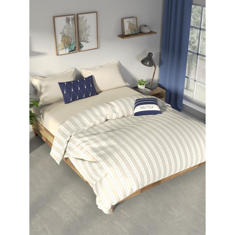Nautica Grey Fabric Comforter (Double)