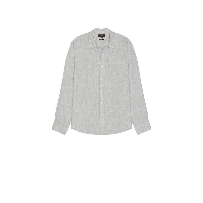 Vince Houndstooth Seperate Placket Long Sleeve Shirt (M)