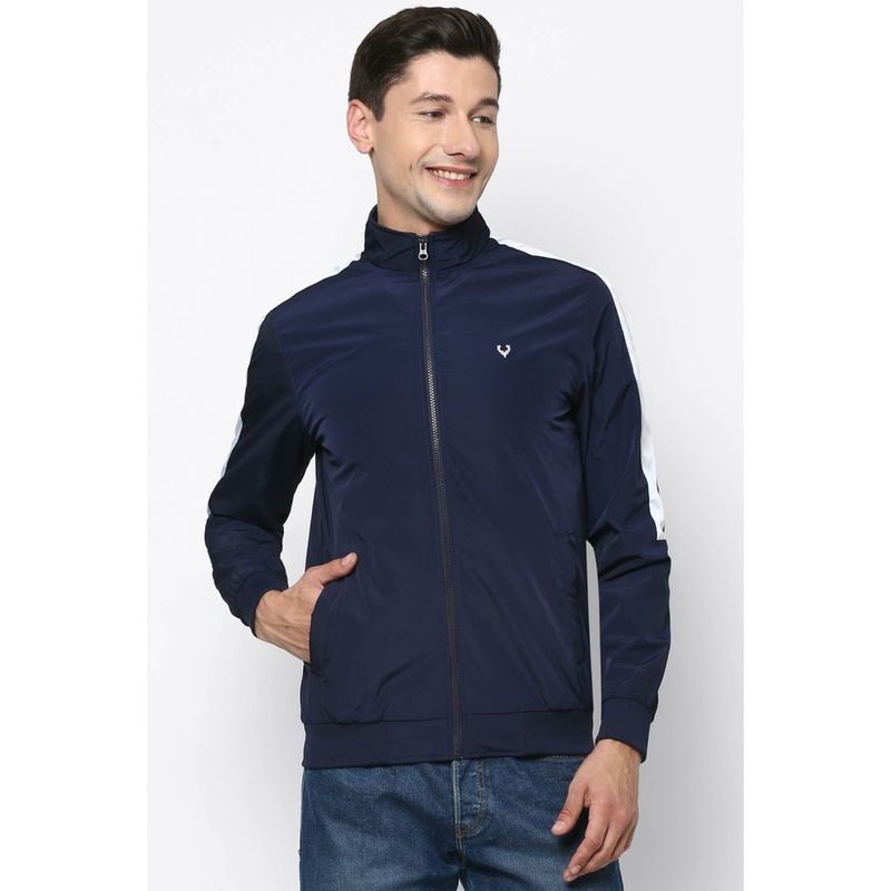Allen Solly Men Solid Navy Jacket Buy Allen Solly Men Solid Navy