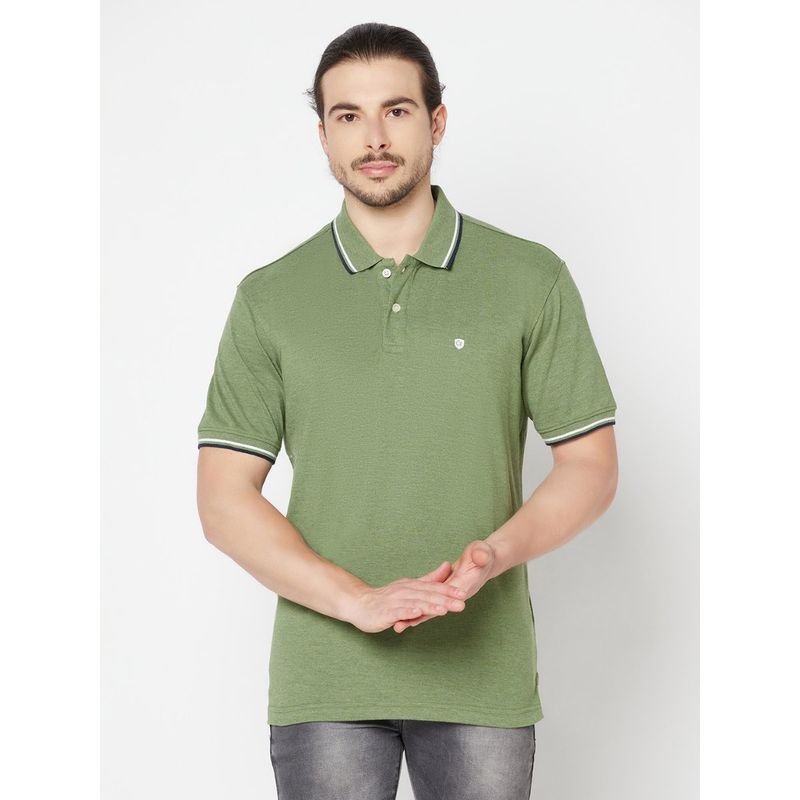 Cantabil Men Green T-Shirt (L)