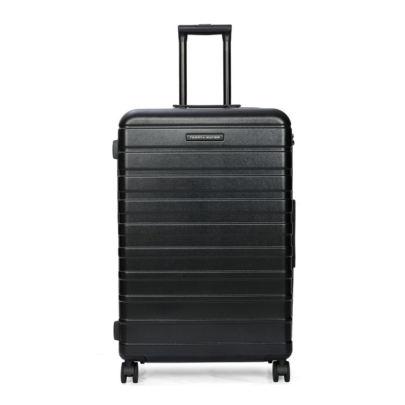 Tommy Hilfiger Hoover Hard Luggage Trolley Bag Textured Cargo Black