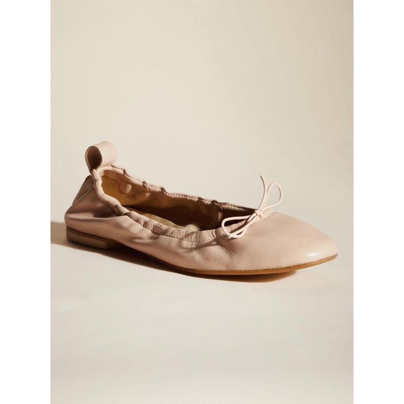 Peach Flores Women Nude Leather Ballerina (EURO 39)