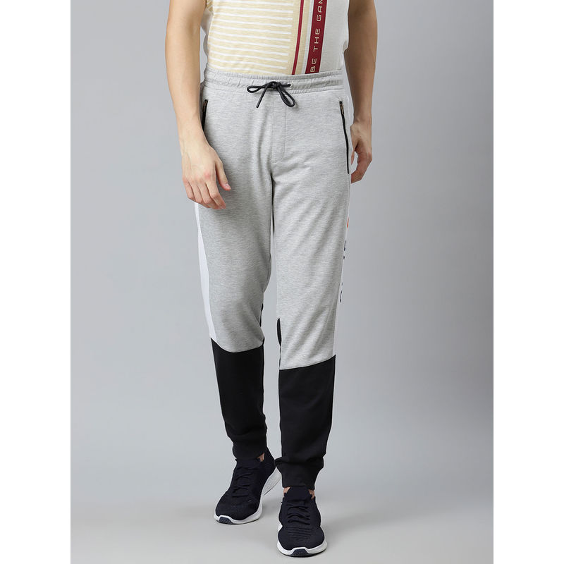 Alcis Men Grey Colour blocked Joggers (M)