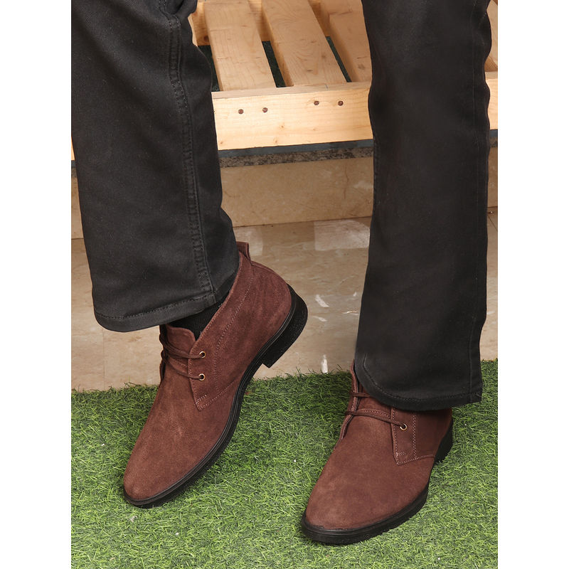 Carlton London Men's Suede Brown Chukka Boots (EURO 41)