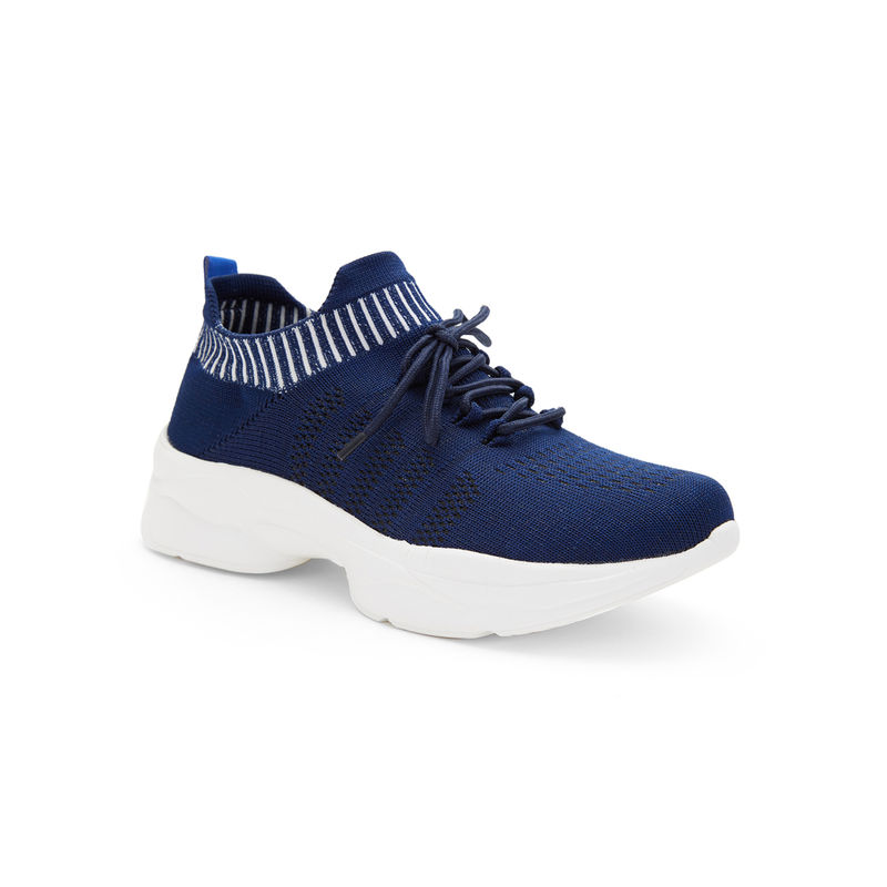 roar for good Navy Blue Lace-Up Walking Shoes for Women Made from Recycled PET Bottles (US 5)