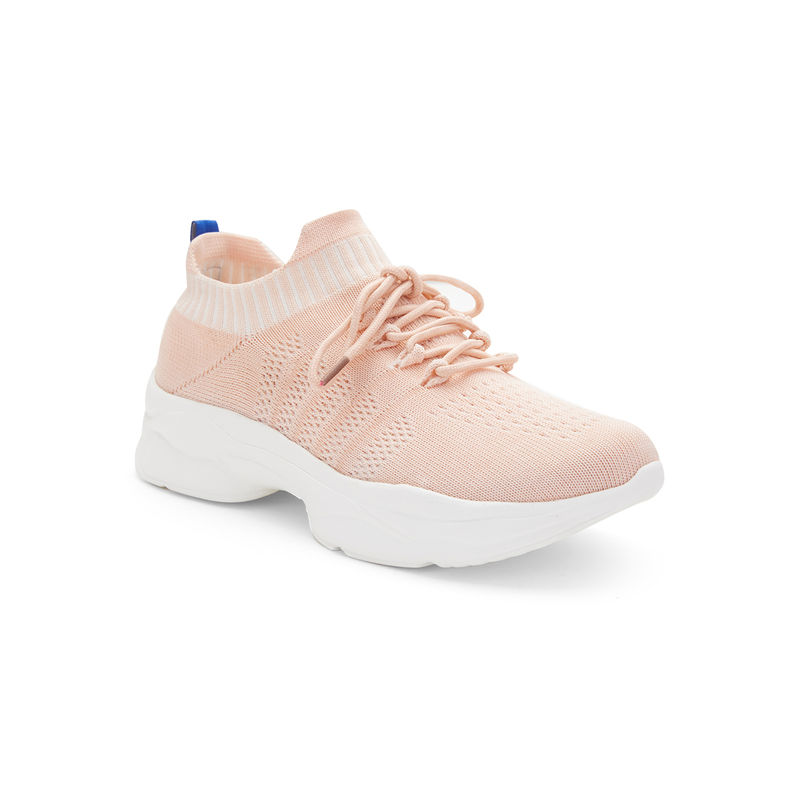 roar for good Peach Lace-Up Walking Shoes for Women Made from Recycled PET Bottles (US 4)