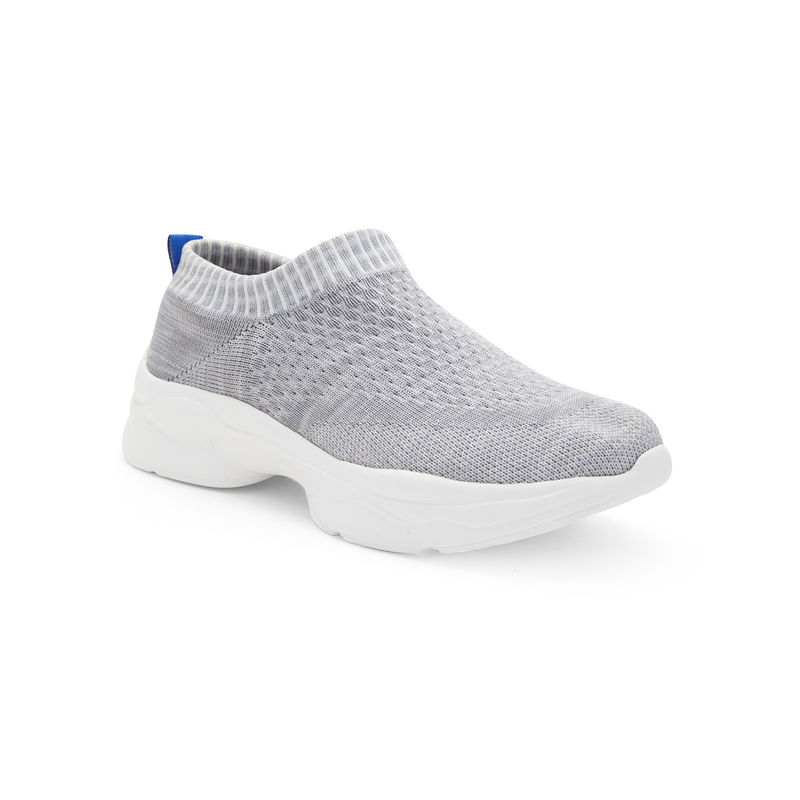 roar for good BreatheFlex Women's Grey Slip-On Walking Shoes PET Recycled and Ultra Light (US 7)