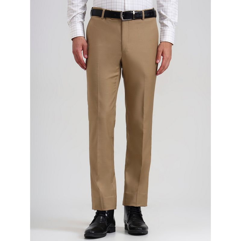 Metal Slim Fit Beige Formal Pant (34)