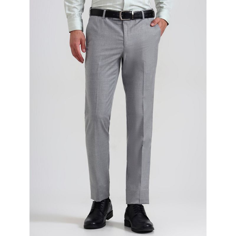 Metal Slim Fit Grey Formal Pant (36)