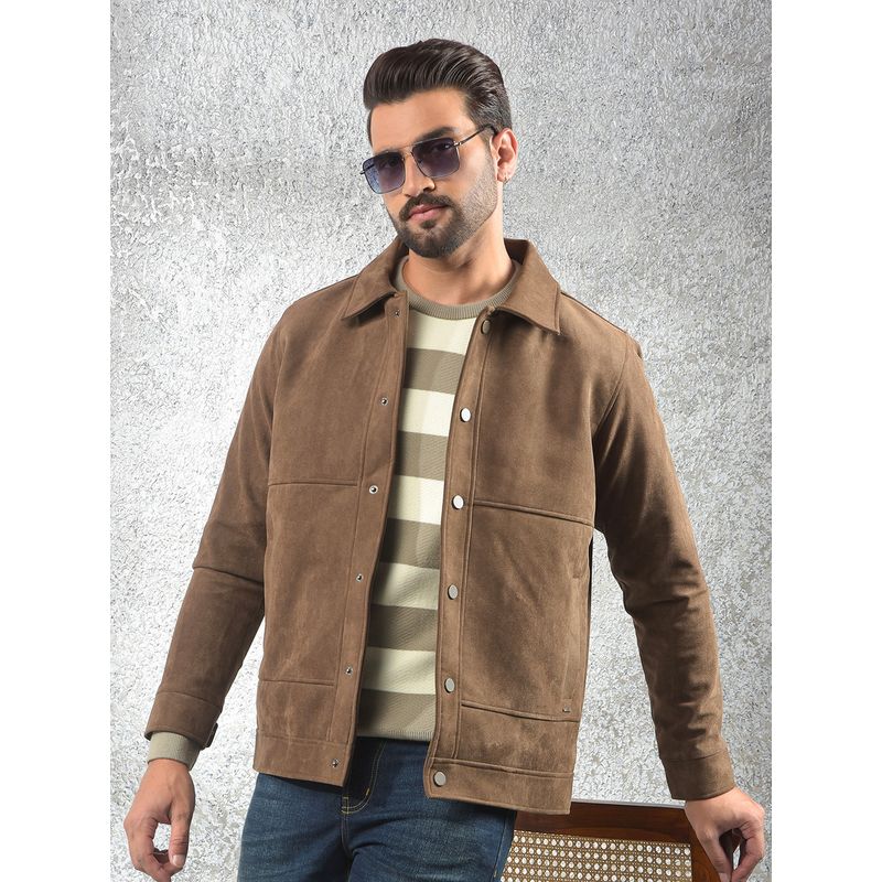 CRIMSOUNE CLUB Men's Brown Shacket (L)