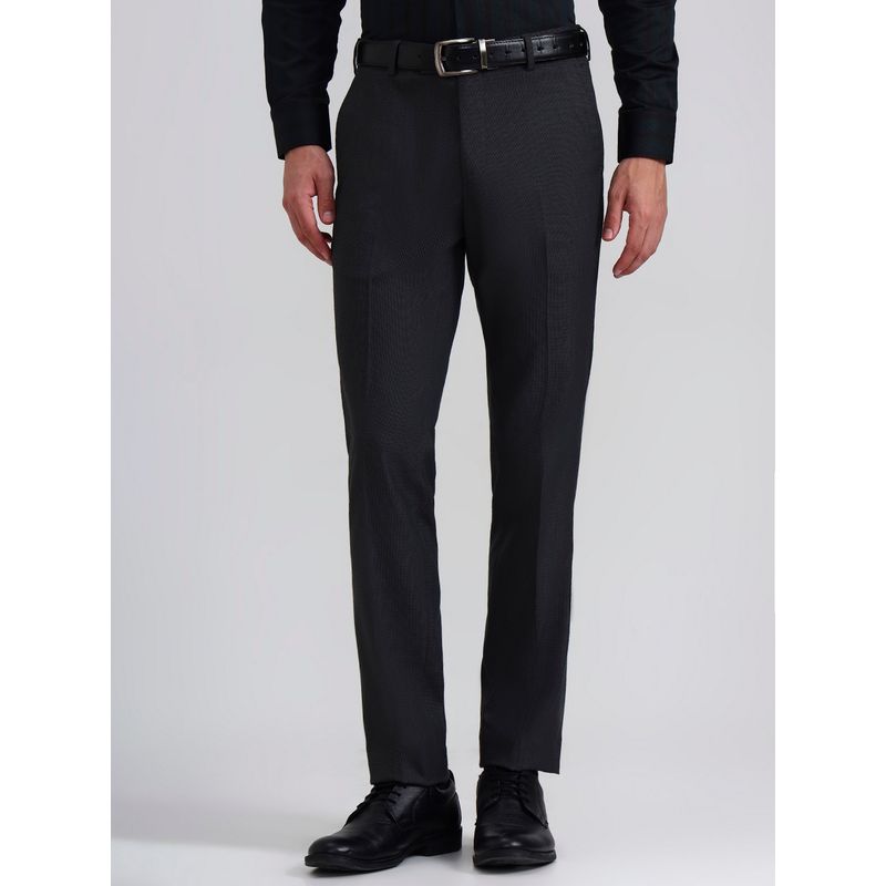 JadeBlue Men Grey Blended Slim Pant (34)