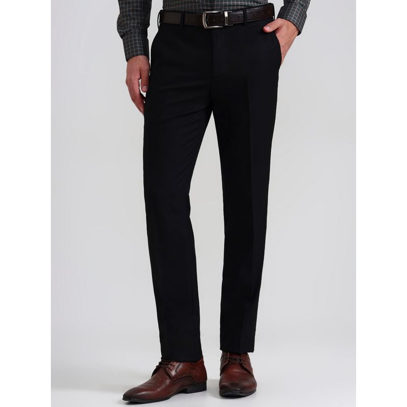 JadeBlue Men Black Blended Slim Pant (32)
