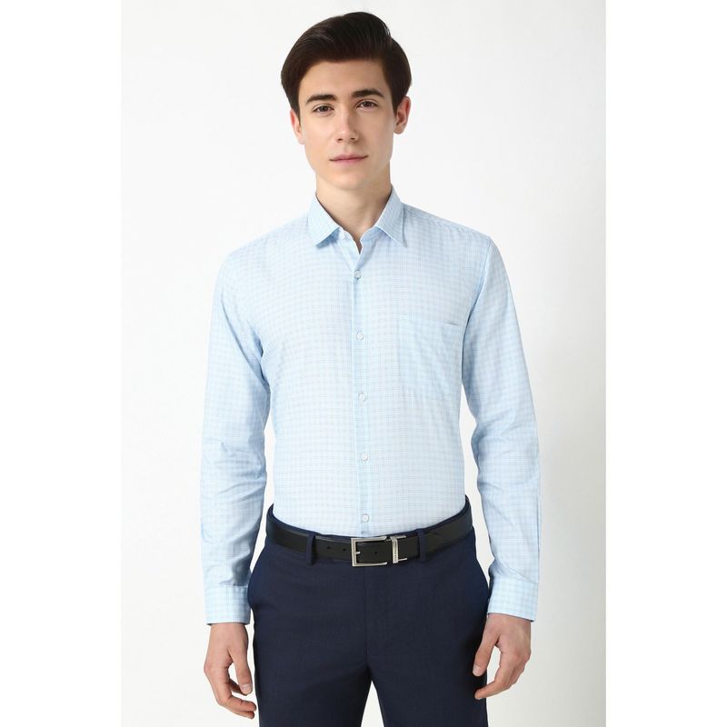 Peter England Men Light Blue Regular Fit Formal Shirt (39)