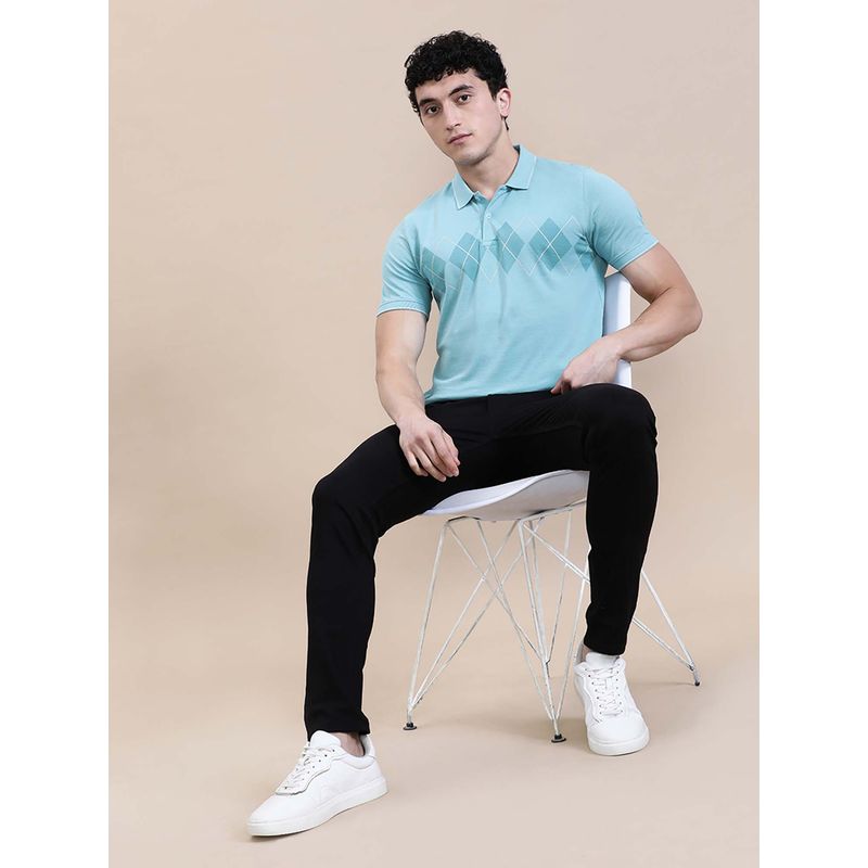 Crocodile Men'S Regular Fit Chest Diamond Panel Print Slim Fit Polo T-Shirt (3XL)