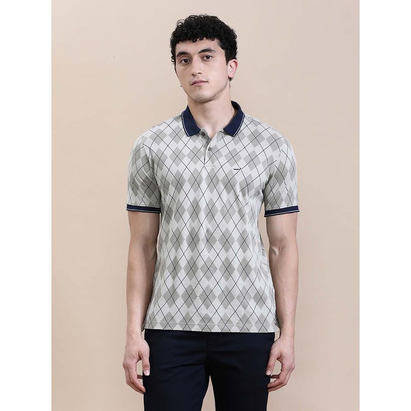 Crocodile Men'S Regular Fit Diamond Aop Slim Fit Polo T-Shirt (M)