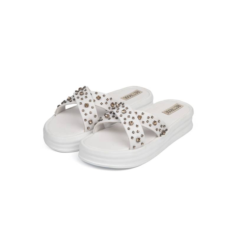 RETTROSE Zarina Embellished Slides (UK 3)