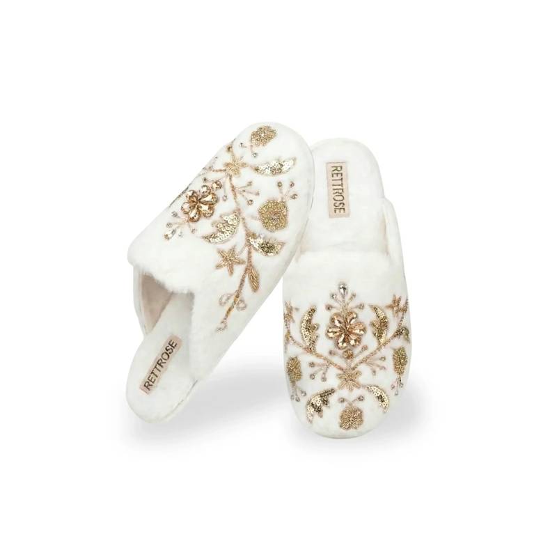 RETTROSE Shehnaaz Fur Slippers (UK 7)
