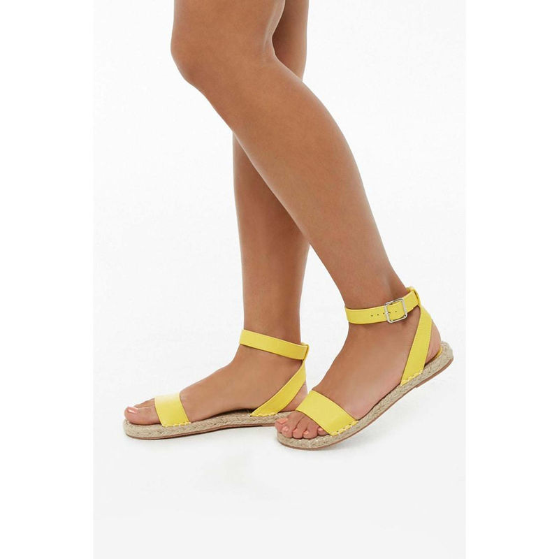 Buy Forever 21 Faux Leather Espadrille Sandals Online
