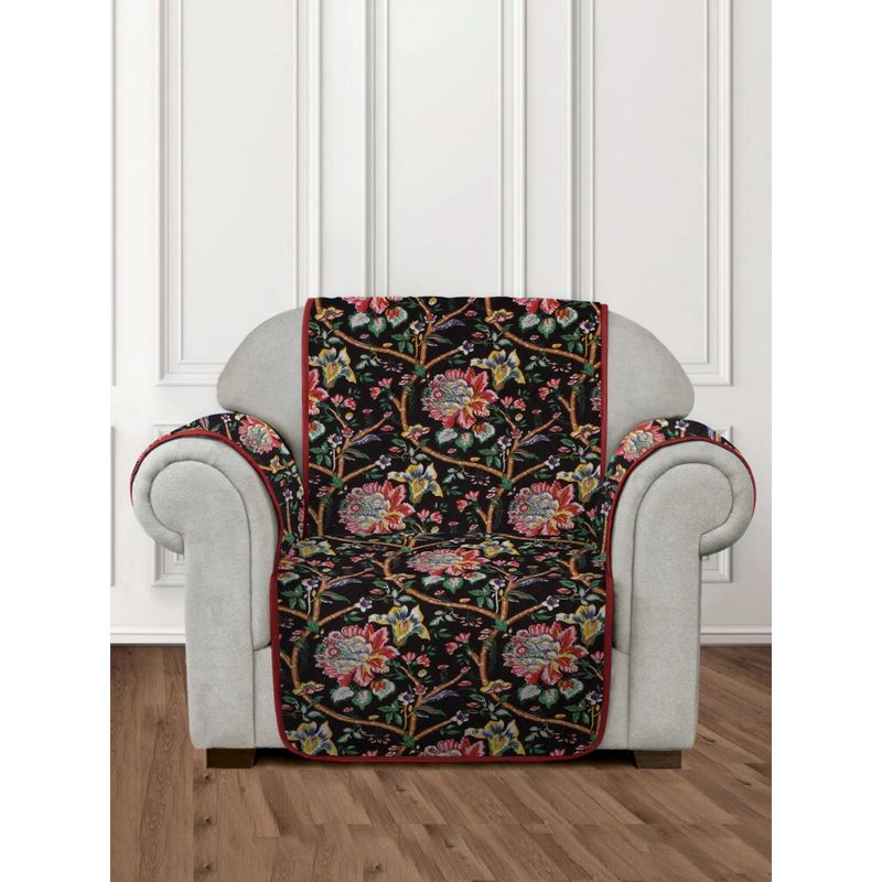 Rajasthan Decor Quilted Black Color 1 Seater Sofa Cover Buy Rajasthan