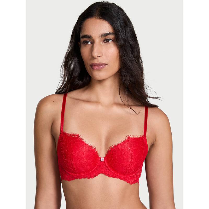 Victoria's Secret Dream Angels Lace Lightly Lined Classic Coverage Demi Bra (32DD)