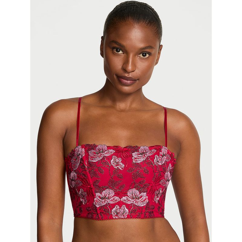 Victoria's Secret Dream Angels Beautiful Bows Embroidery Bandeau Corset Top (M)
