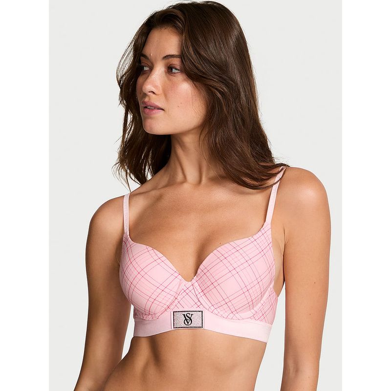 Victoria's Secret The T-Shirt Perfect Shape Shine Patch Velvet Push-Up Bra (36DD)