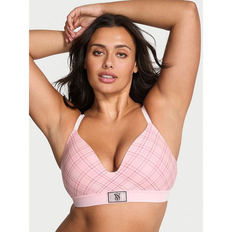 Victoria's Secret The T-Shirt Shine Patch Velvet Lightly Lined Wireless Bra (32C)