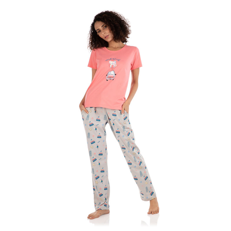 Nite Flite Wanderlust Pyjama Set - Multi-Color (S)