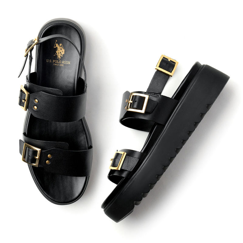 U.S. POLO ASSN. Womens Maisie Flatform Sandals (UK 6)