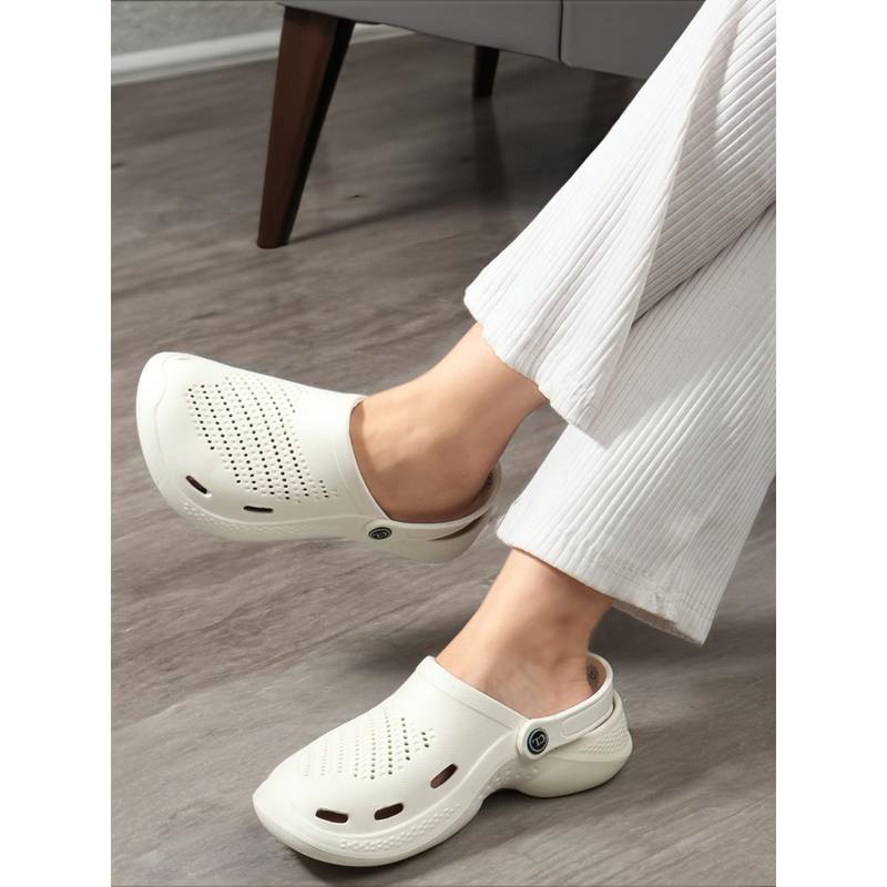 Carlton London White Women Casual Clogs (EURO 37)