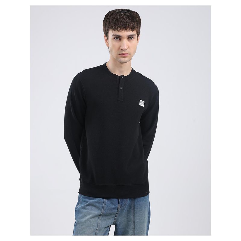 Rock.it Men Black Round Neck Full Sleeves T-Shirt (XL)