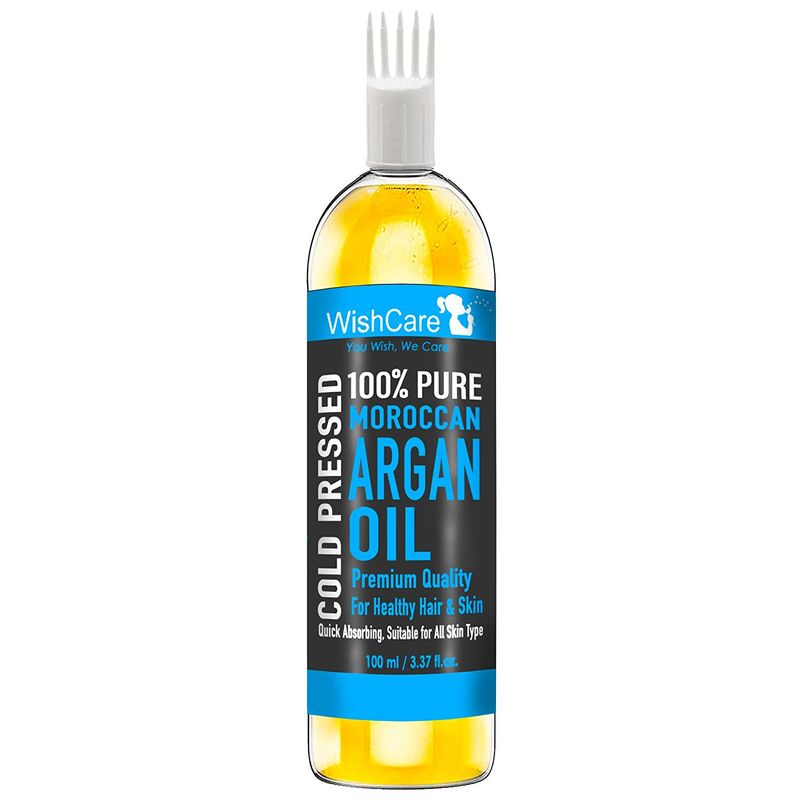 Wishcare 100 Pure Cold Pressed Natural Moroccan Argan Oil At