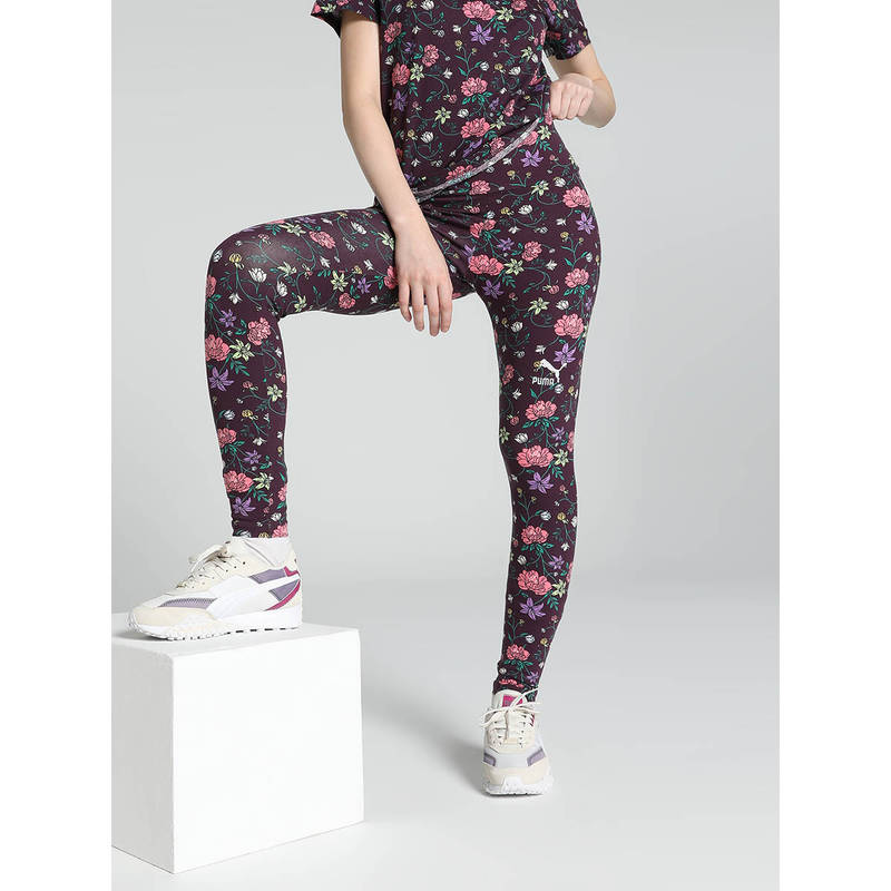 Puma Classics Petalia Aop Womens Purple Tights (S)
