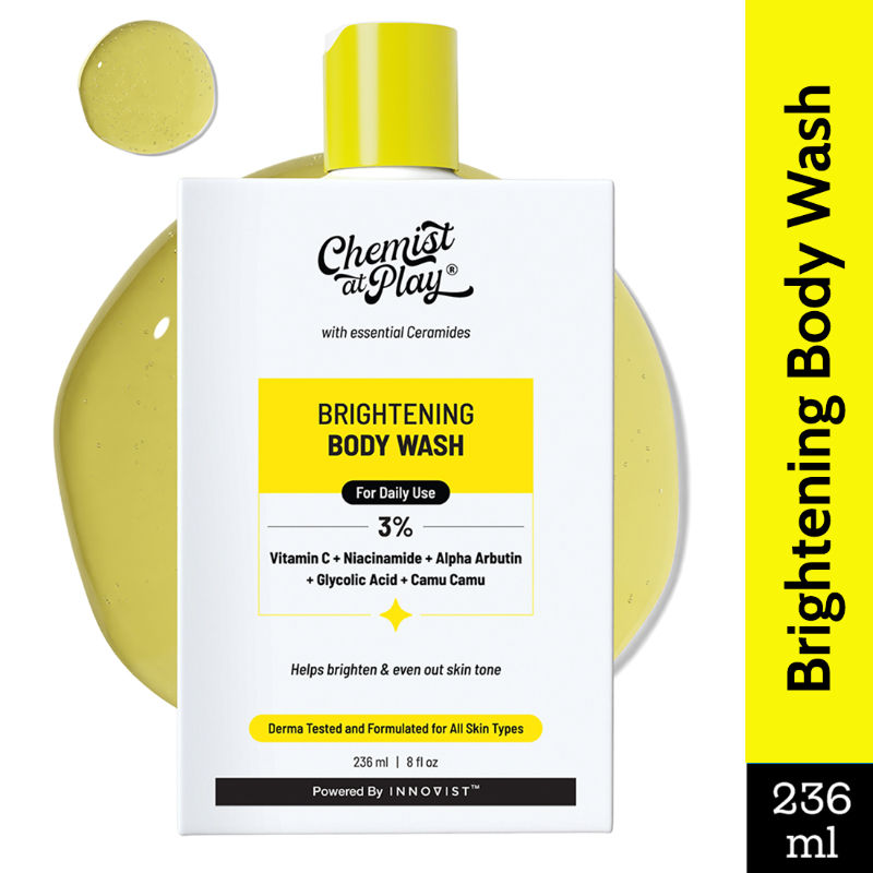 Chemist At Play Brightening Body Wash - 3% Vitamin C + Niacinamide, Shower Gel For Women & Men