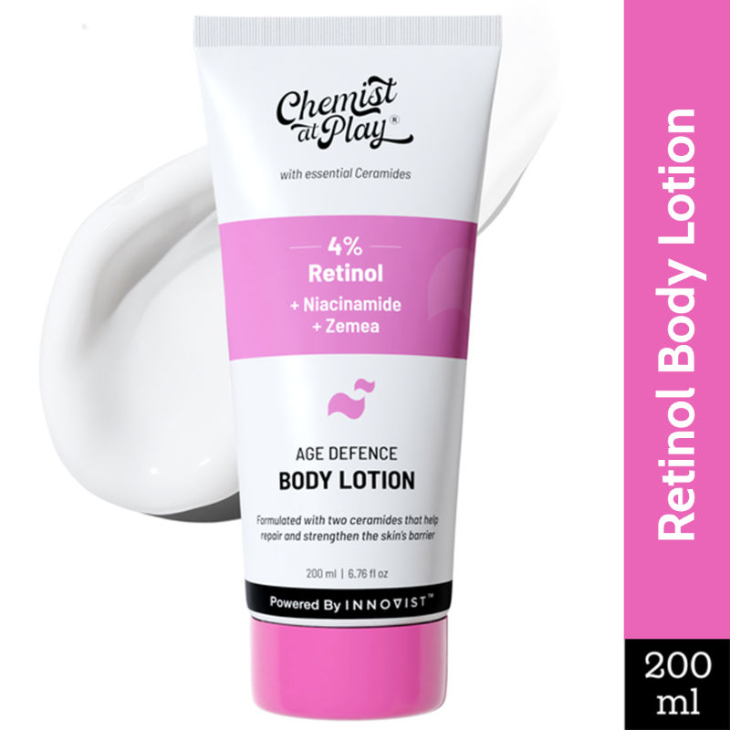 Chemist At Play 4% Retinol Body Lotion For Anti-aging Niacinamide Moisturizer Cream Dry & Oily Skin