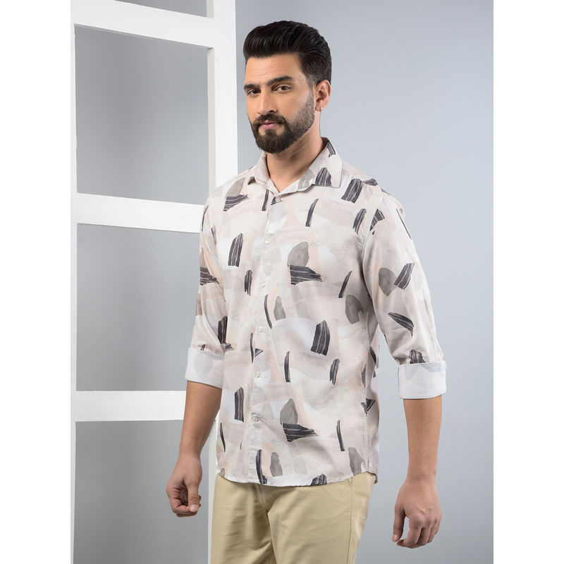 CRIMSOUNE CLUB Men Multi-Color Printed Modal Shirt (M)