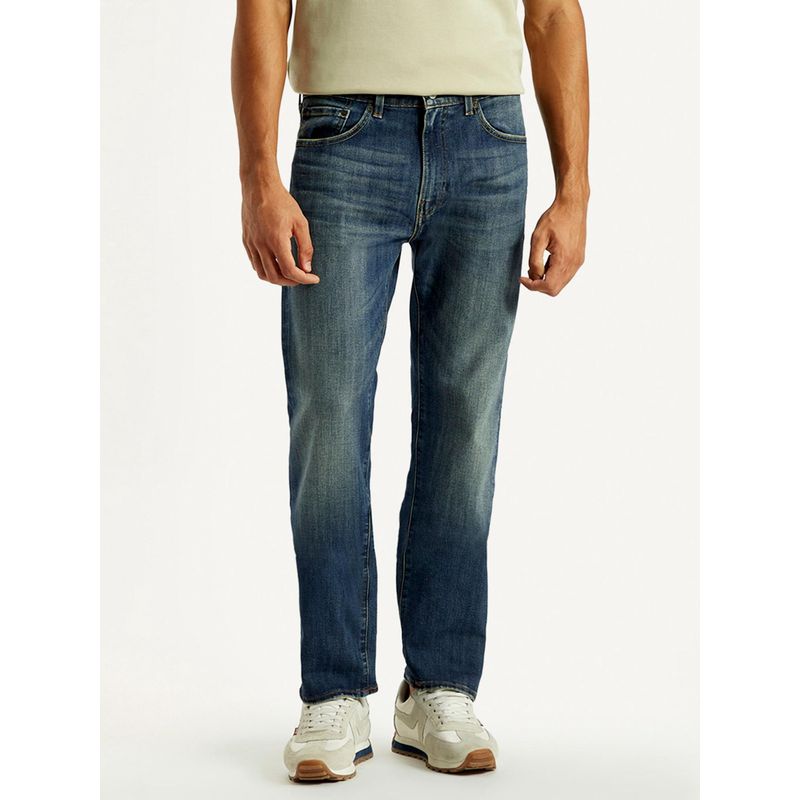 Levi's Men'S 505 Mid Indigo Straight Fit Mid Rise Jeans (30)