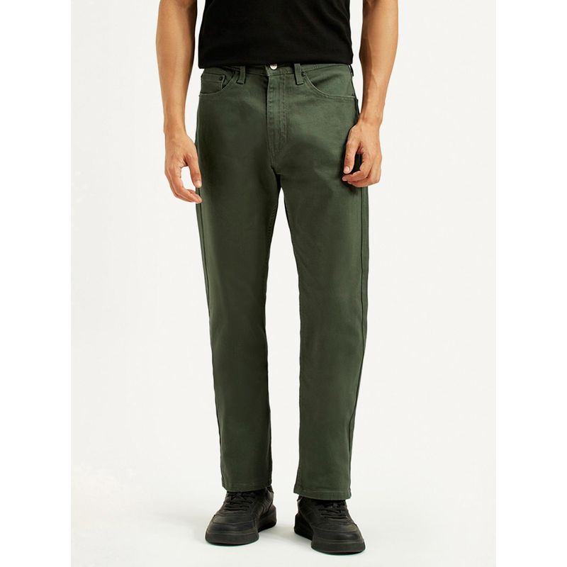 Levi's Men'S 505 Green Straight Fit Mid Rise Jeans (28)