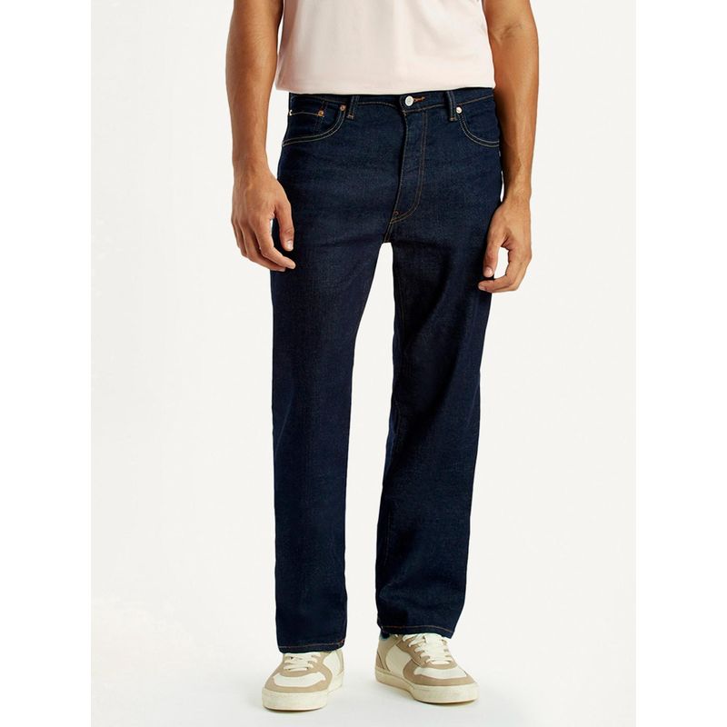 Levi's Men'S 555 Dark Indigo Loose Fit Mid Rise Jeans (34)