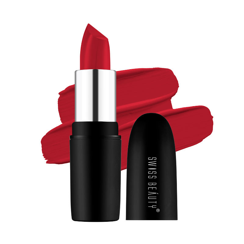 Swiss Beauty Pure Matte Lipstick - 201 Russsian Red