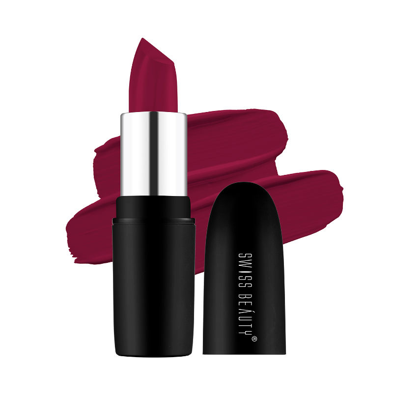 Swiss Beauty Pure Matte Lipstick - 207 Raspberry