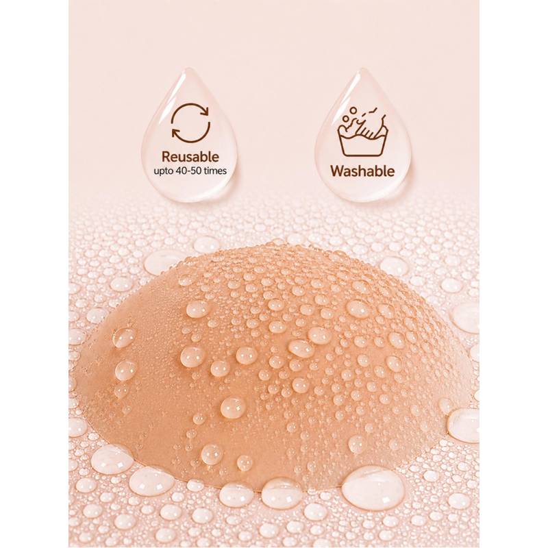 Velomora Beige Bio Glue Silicone Nipple Cover (10)