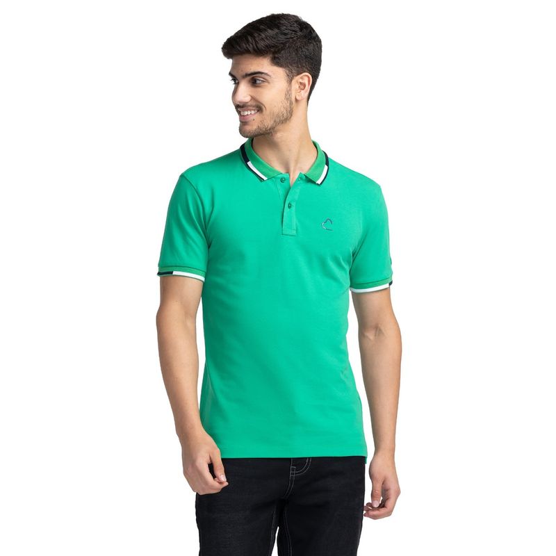 Being Human Men Short Sleeve Regular Fit Polo T-Shirt Green (S)