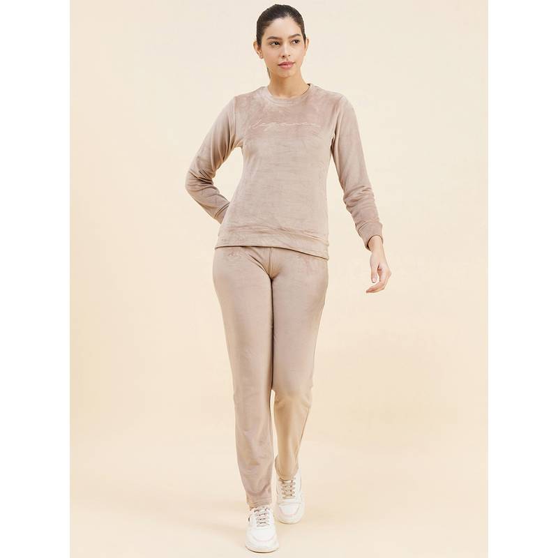 Sweet Dreams Women Solid Tracksuit (Set of 2) (L)