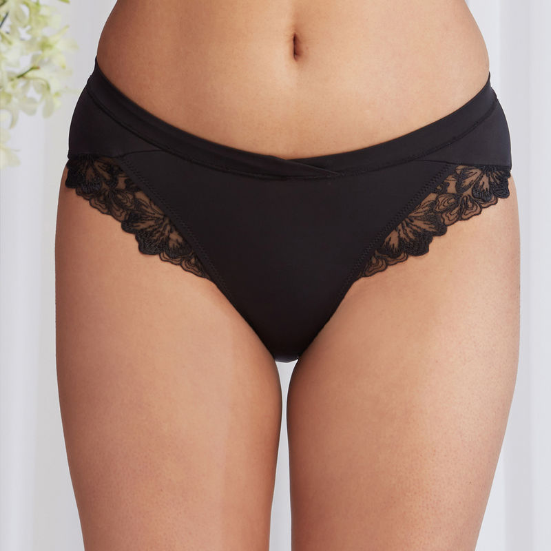 Nykd by Nykaa V Cut Lace Hipster Panty - NYP343 Black (M)