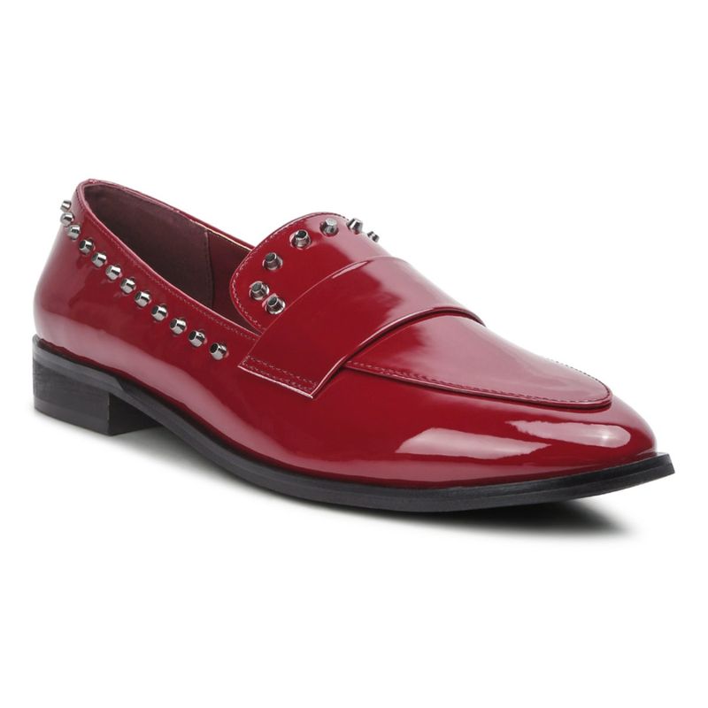 Rag & Co Solid Burgundy Loafers (EURO 38)
