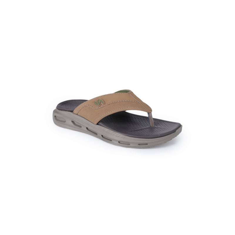 SOLETHREADS Men Beige Casual Lightweight Anti-Slip Eva Flipflops (EURO 42)