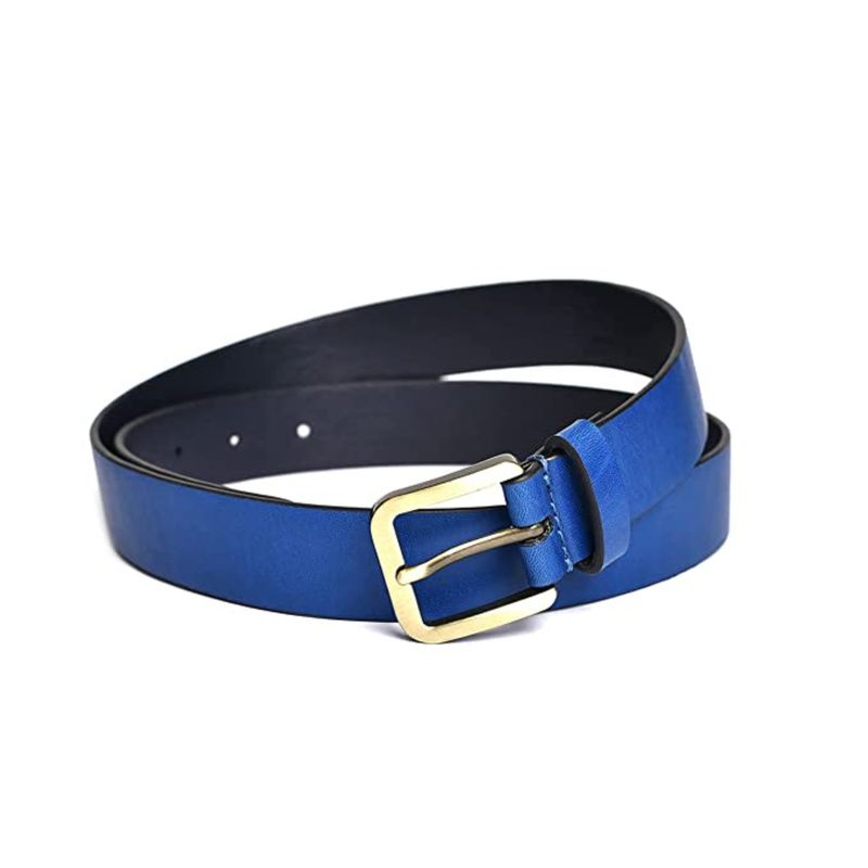 BELWABA Vegan Leather Navy Blue Womens Belt Buy BELWABA Vegan Leather