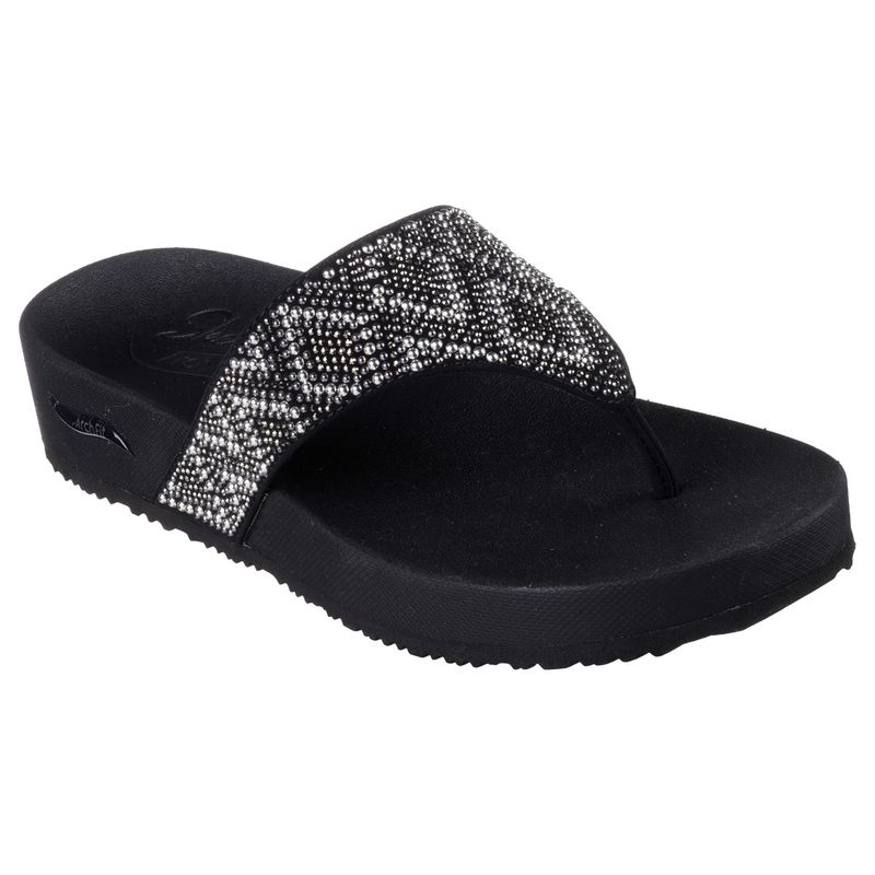 Sketchers black flip flops sale